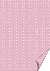 Papier do scrapbookingu dwustronny A4 KROPKI RÓŻOWY Heyda