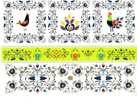 Wycinanka A4 samoprzylepna WZORY REGIONALNE KASZUBSKO-LUDOWE CORMORAN