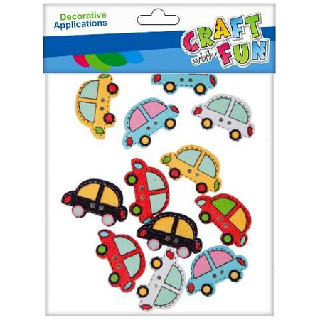 Guziki drewniane AUTKO 12 szt. Craft with Fun