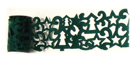 Girlanda z filcu CHOINKI GWIAZDY CIEMNOZIELONA Dekor Art Serwis