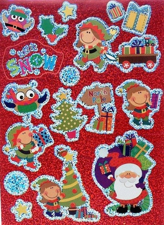 Naklejki brokatowe i holograficzne BOŻE NARODZENIE 44 szt. Arpex