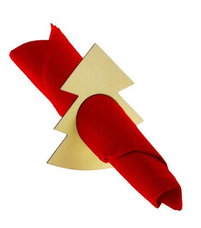 Choinki obrączki drewniane na serwetki 4 szt. Arpex