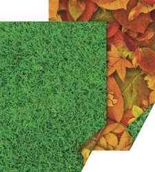 Papier do scrapbookingu dwustronny B2 50 x 70 cm TRAWA LIŚCIE Heyda