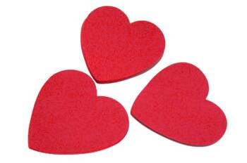 Duże SERCE z pianki 14,5 x 15 cm 20 szt.Vistar