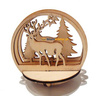 Ozdoby drewniane do kul akrylowych JELEŃ W LESIE 3D 8 cm Aliga