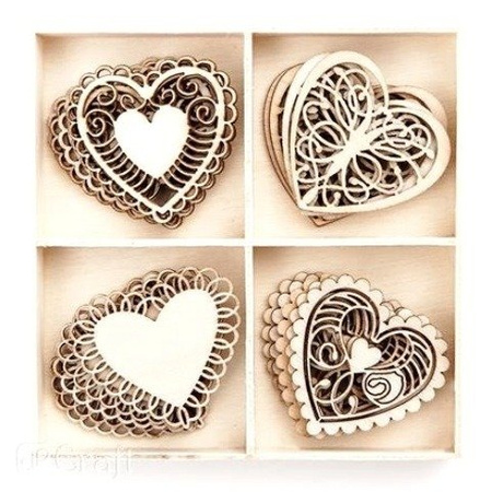 Ozdoby drewniane SERCA 20 szt. dpCraft