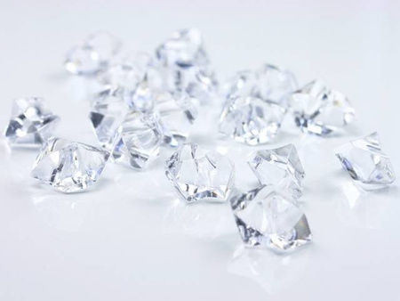 Kryształowy lód BEZBARWNY 21 x 25 mm 50 szt. PartyDeco