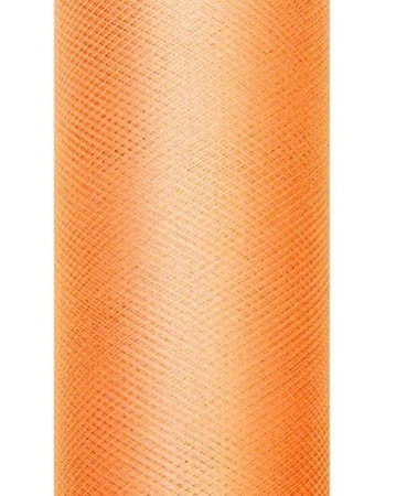 Tiul gładki POMARAŃCZOWY 15 cm 9 m PartyDeco