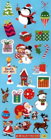 Naklejki 2D i brokatowe BOŻE NARODZENIE 49 szt. Arpex