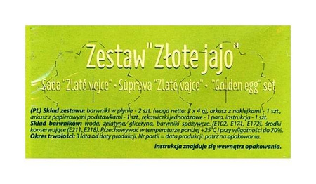 Barwniki do jajek ZŁOTE JAJO Arpex