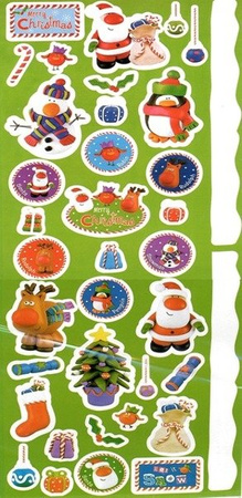 Naklejki brokatowe i holograficzne BOŻE NARODZENIE Arpex