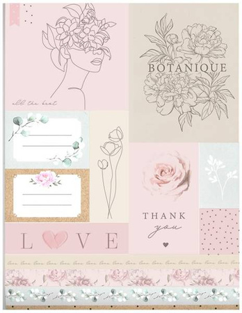 Papier do scrapbookingu jednostronny A4 SECRET GARDEN zestaw (blok kreatywny) INTERDRUK