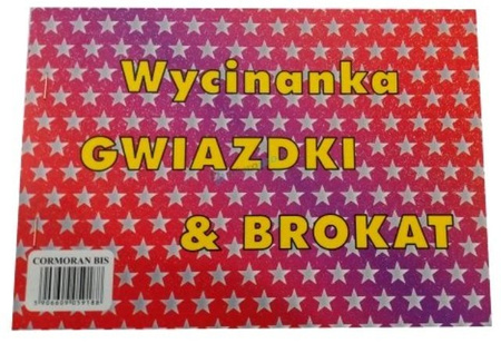 Wycinanka A4 gwiazdki i brokat mix kolorów CORMORAN