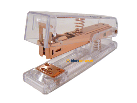 Zszywacz 20 kartek TRANSPARENTNY ROSE GOLD Interdruk