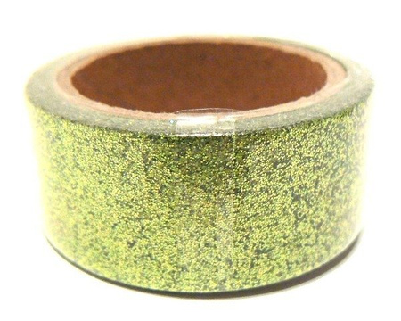 Taśma dekoracyjna samoprzylepna JASNOZIELONA brokatowa 1,8 cm 2 m Aliga