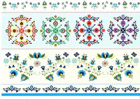 Wycinanka A4 samoprzylepna WZORY REGIONALNE KASZUBSKO-LUDOWE CORMORAN
