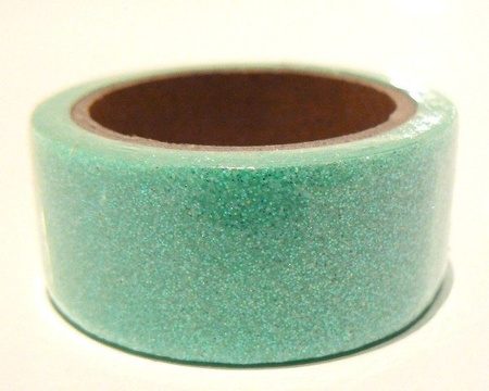 Taśma dekoracyjna samoprzylepna MIĘTOWA brokatowa 1,8 cm 2 m Aliga