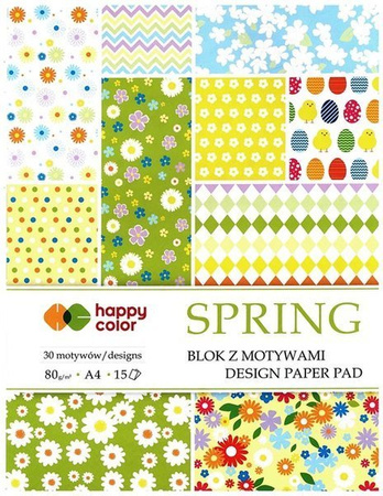 Blok z motywami A4 SPRING happy color