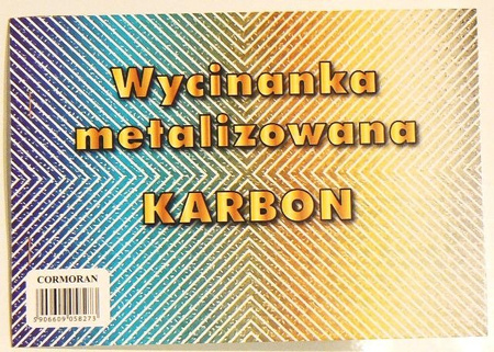 Wycinanka A5 metalizowana KARBON mix kolorów CORMORAN