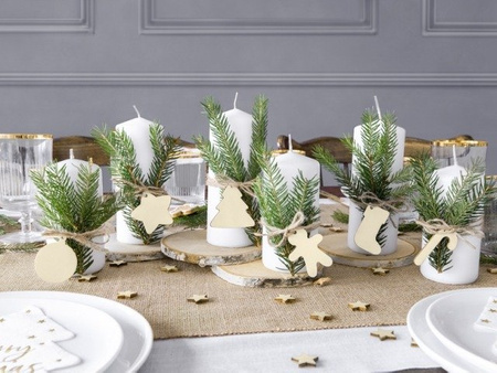 Konfetti drewniane GWIAZDKI 2 x 2 cm 50 szt. PartyDeco