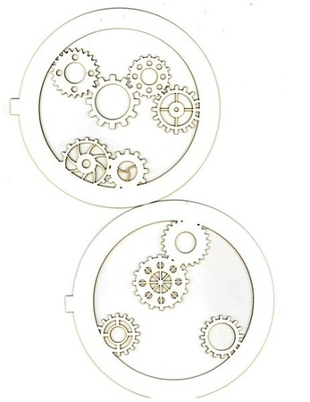 Tekturki wycinanki z tektury 2D TRYBIKI KOŁO 2 szt.