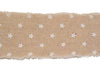 Taśma juta BEŻOWA NATURALNA w gwiazdki 5 cm x 3 m