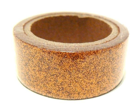 Taśma dekoracyjna samoprzylepna POMARAŃCZOWA brokatowa 1,8 cm 2 m Aliga