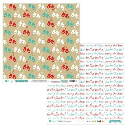 Papier do scrapbookingu dwustronny 30,5 x 30,5 cm XMAS BOUTIQUE 04 dpCraft