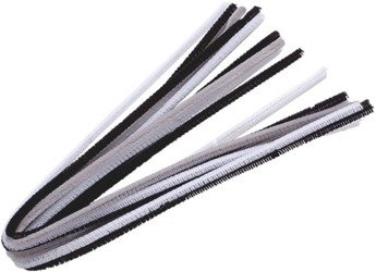 Druciki kreatywne CZARNO-BIAŁE 50 cm 10 szt. KNORR prandell