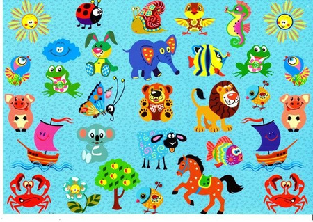 Wycinanka A4 samoprzylepna ZWIERZAKI CORMORAN