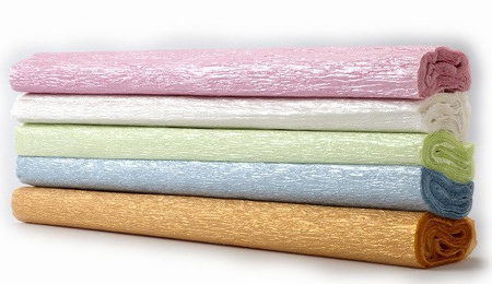 Bibuła marszczona PERŁOWY BIAŁY 5 szt. Happy color