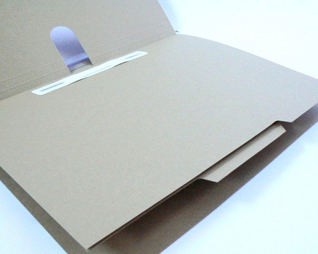 Skoroszyt zawieszany A4 do akt osobowych z okienkiem ŻÓŁTY czterodzielny A, B, C, D Spiral UNIVERSAL II