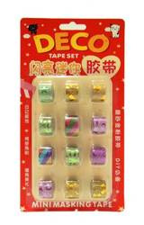 Taśma dekoracyjna samoprzylepna DECO BROKAT mix 12 szt. CORMORAN