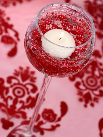 Perły na sznurku CZERWONE 1,30 m PartyDeco