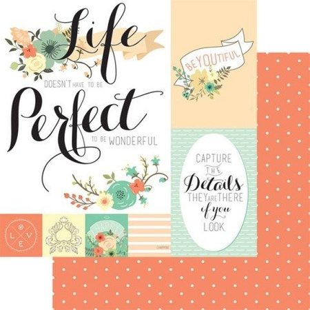 Papier do scrapbookingu dwustronny z naklejkami 30,5 x 30,5 cm NINE & CO. COLLECTION PACK 9 szt. Teresa Collins