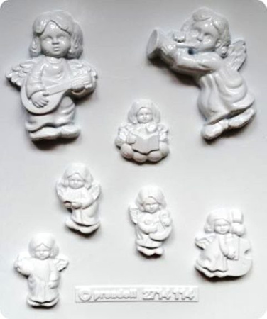 Szablon foremka do gipsu ANIOŁY 4-9 cm 7 elementów KNORR prandell