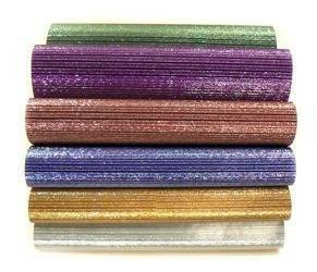 Wycinanka A5 brokat STRIPS mix kolorów CORMORAN