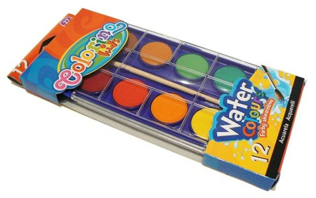 Farby akwarele 12 kolorów Colorino