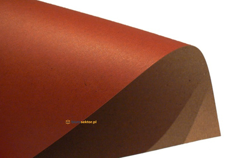 Karton ozdobny wizytówkowy A4 KRAFT CZERWONY Galeria Papieru