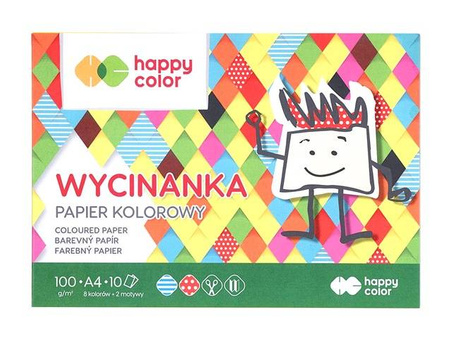 Wycinanka A5 10k kropki i paski happy color
