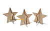 Ozdoby drewniane GWIAZDA 3D 8 cm 3 szt. Aliga