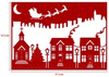 Wykrojnik MIKOŁAJ W SANIACH W MIASTECZKU - FIRST EDITION CHRISTMAS DIE 12,3 x 17,3 cm Dovecraft