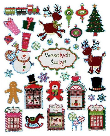 Naklejki wypukłe i brokatowe 148 szt. Arpex