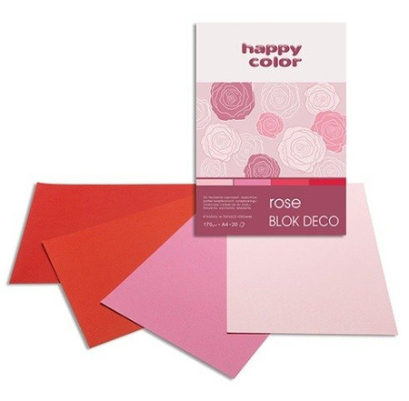 Blok Deco Rose A4 TONACJA RÓŻOWO-CZERWONA happy color