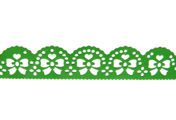 Koronka samoprzylepna ZIELONA KOKARDA 1,5 cm 1 m Cormoran