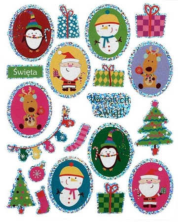 Naklejki wypukłe i brokatowe 132 szt. Arpex