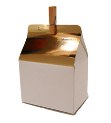 Pudełko LAMPION DOMEK Z PAPIERU ZŁOTE MAŁE 5 szt. Arpex