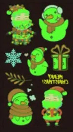 Naklejki tatuaże świąteczne ŚWIECĄCE W CIEMNOŚCI Arpex