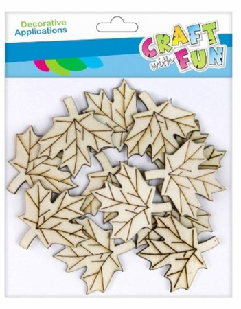 Liść drewniany KLON 10 szt. Craft with Fun