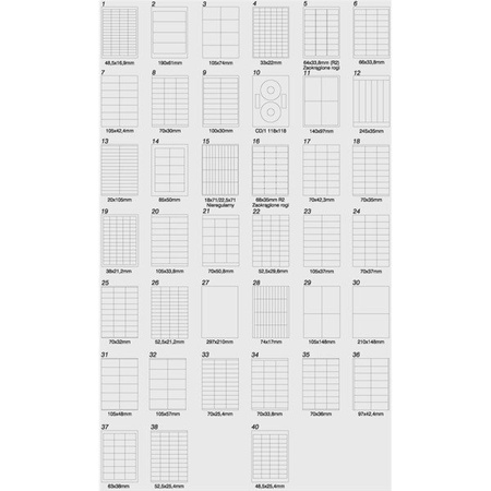 Etykiety samoprzylepne 70 x 35 mm EMERSON